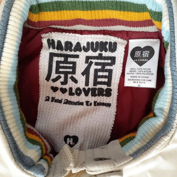 Harajuku Lovers Gwen Puffer Bomber Jacket No Doubt Rainbow Excellent condition M - Picture 2 of 8